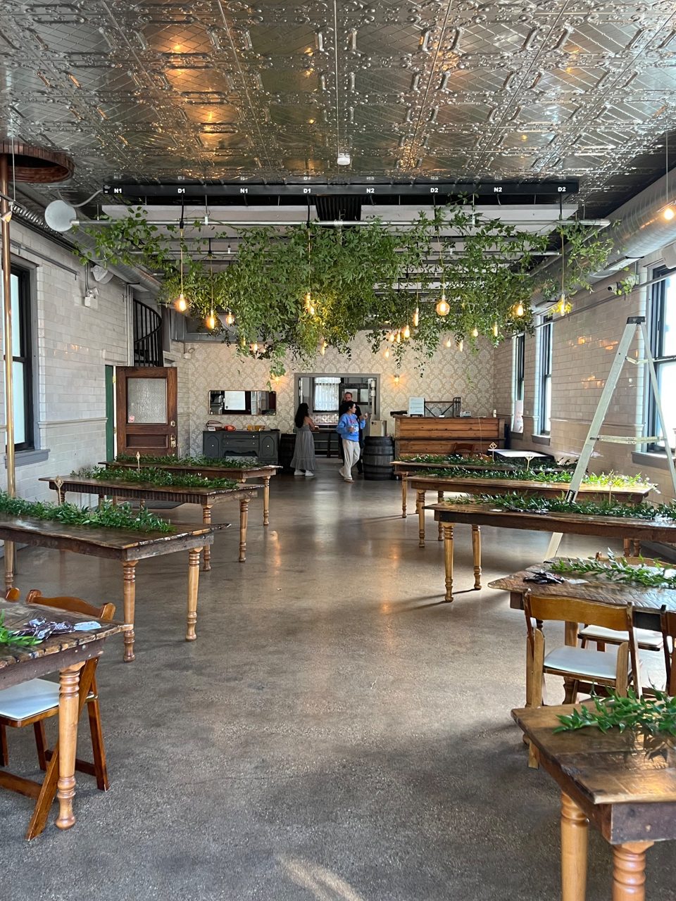 Ceiling Greenery by Southside Blooms