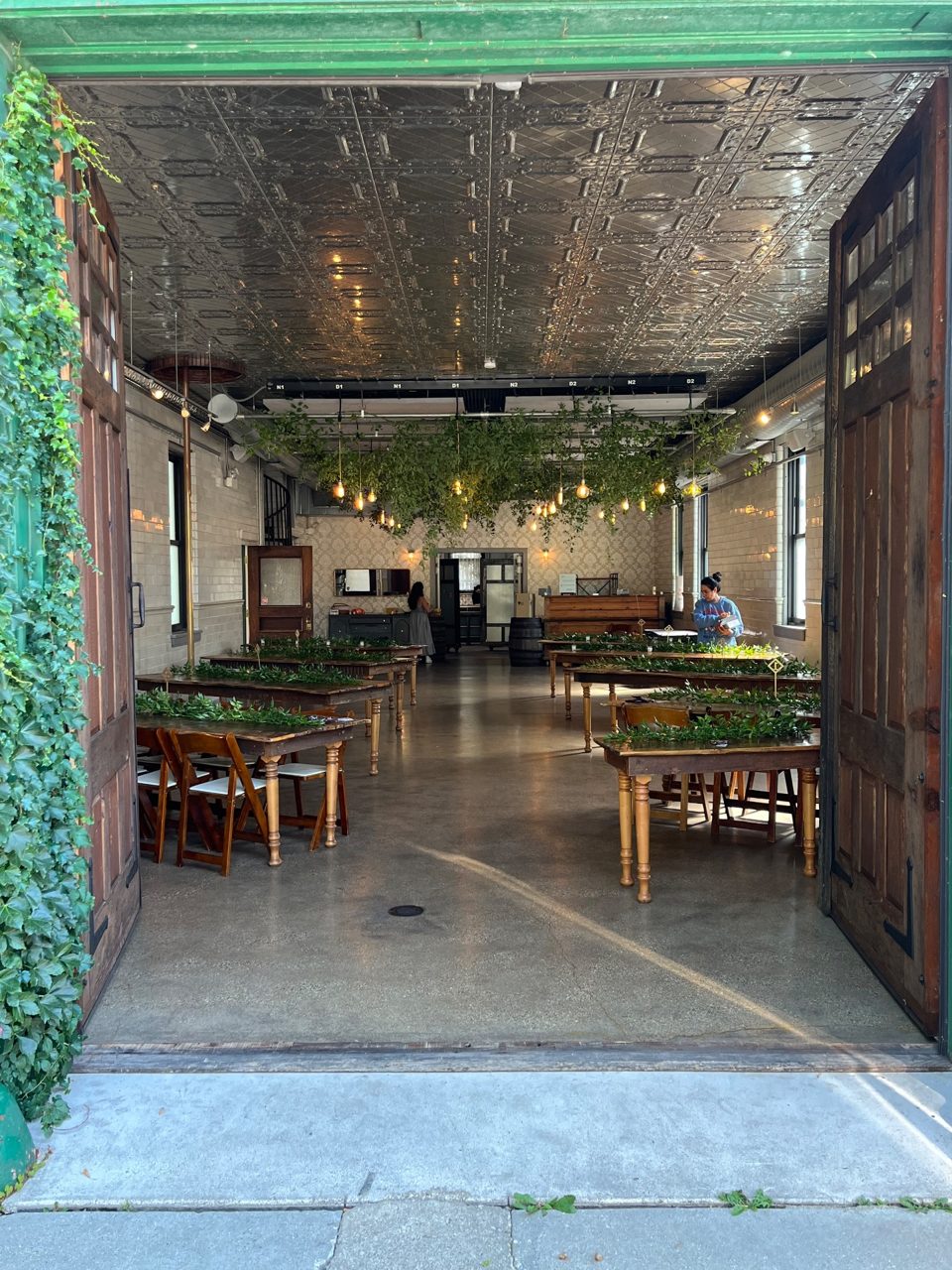 Ceiling Greenery by Southside Blooms