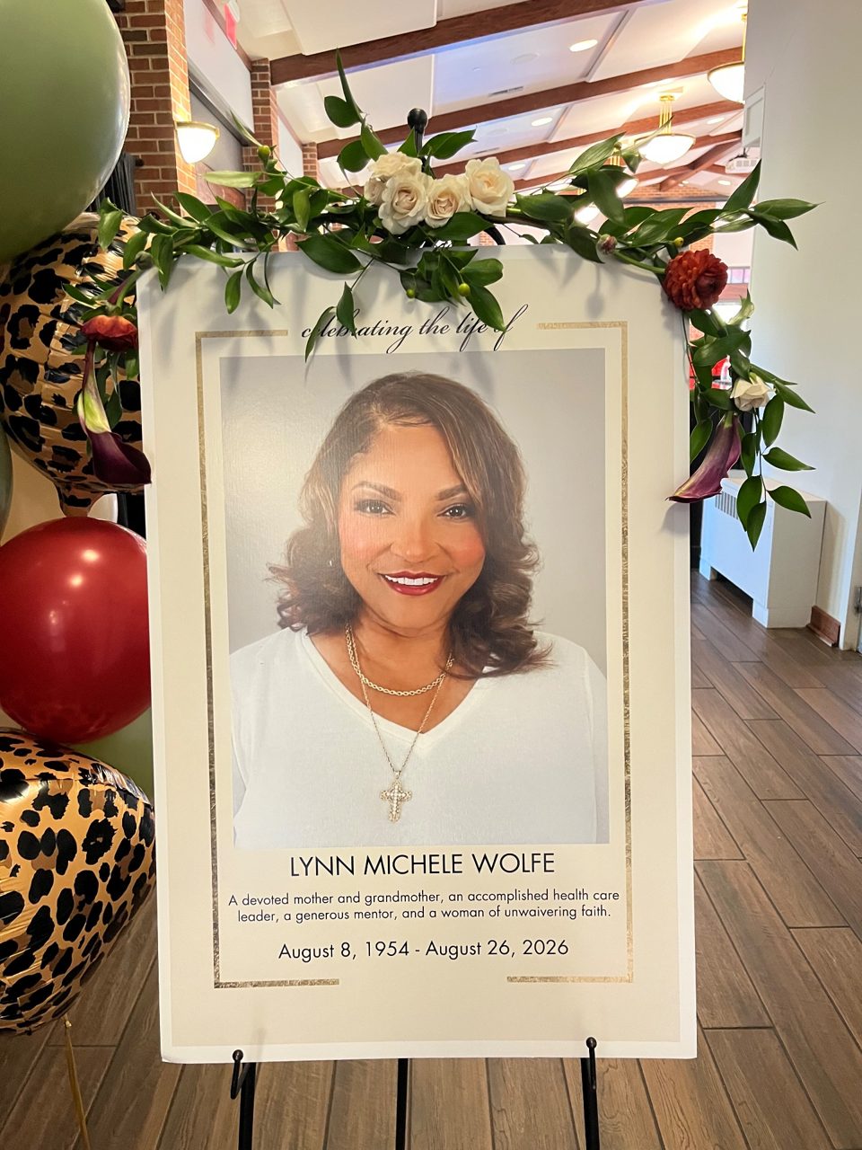 Simple Floral and Greenery for Memorial Photos by Southside Blooms
