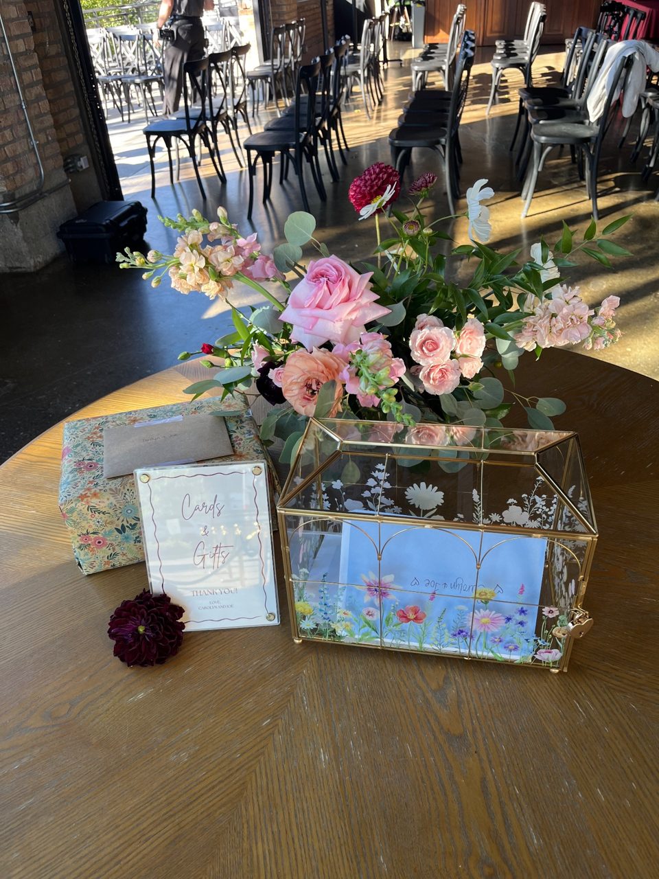 Welcome Table Arrangement by Southside Blooms