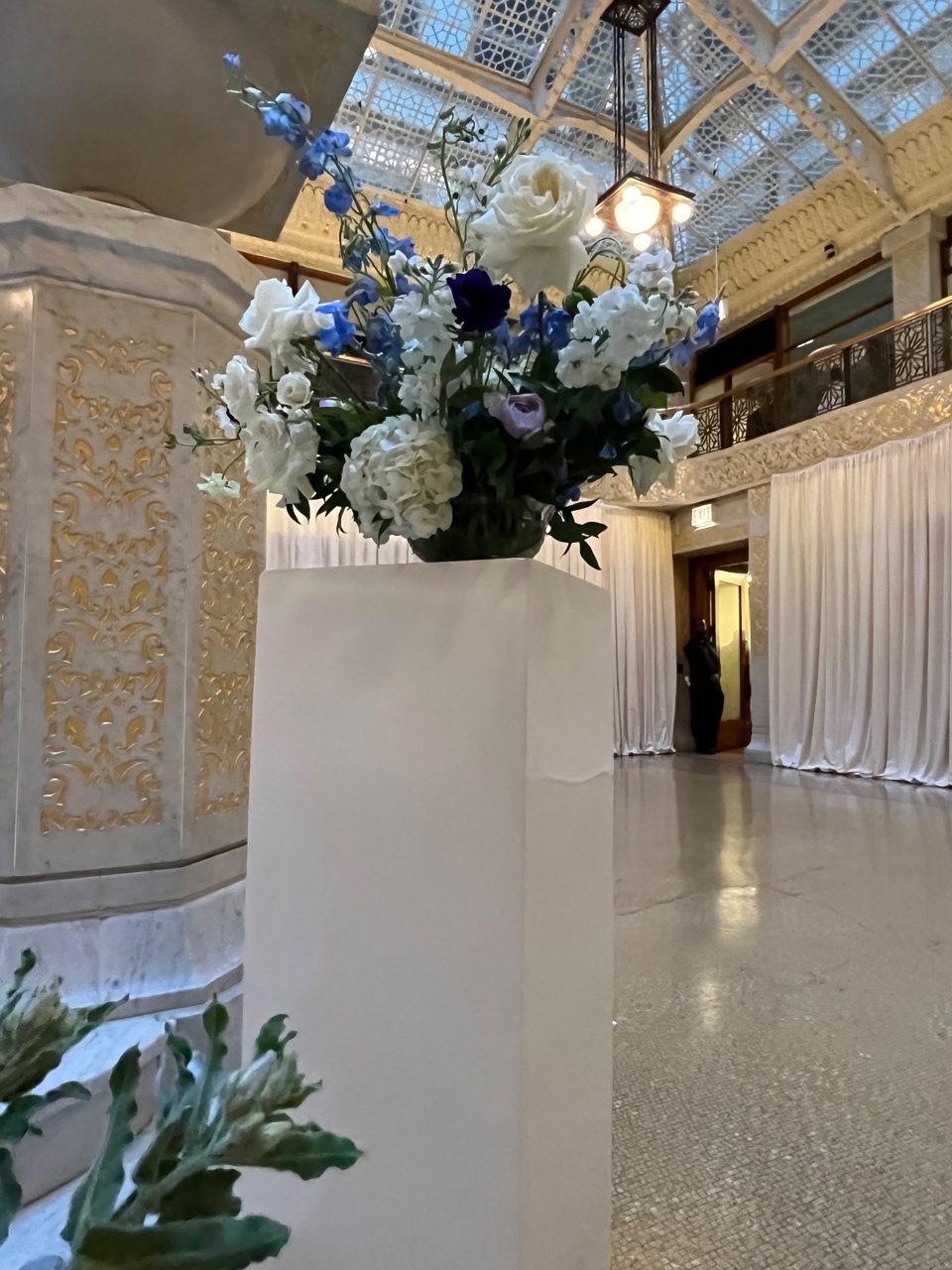 Ceremony Decor- Florals and Columns by Southside Blooms