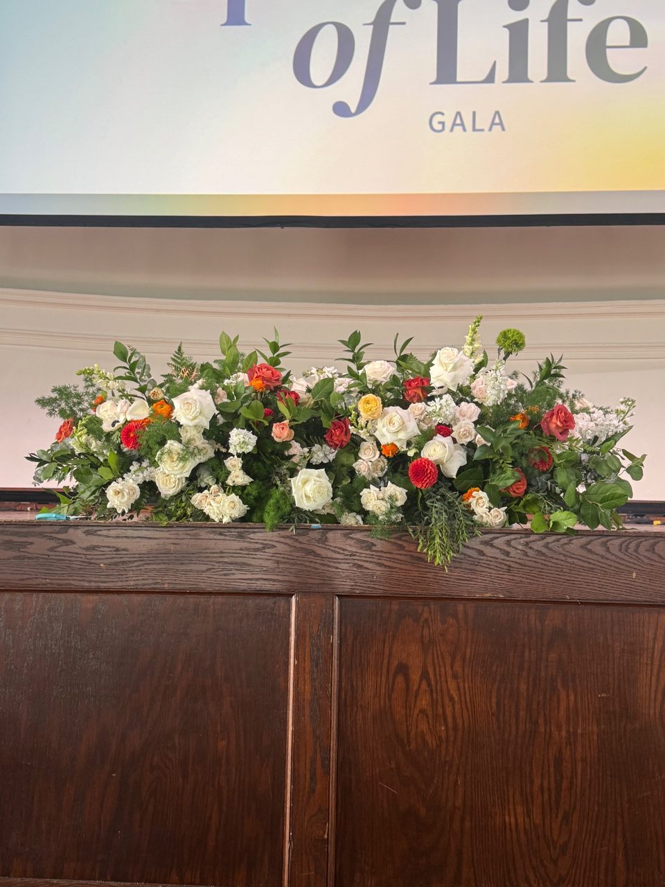 Long and Low Arrangement - Stage by Southside Blooms