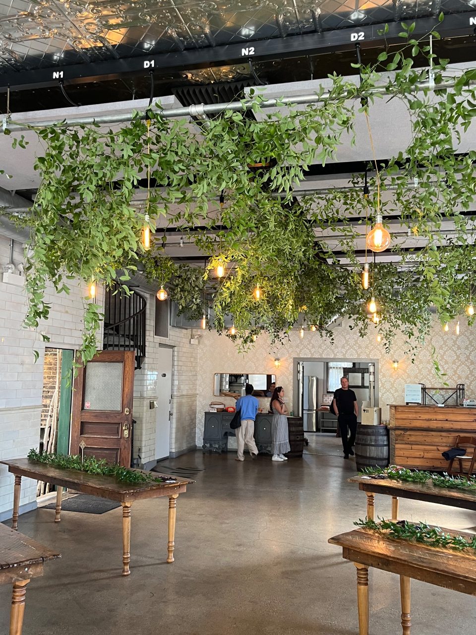 Ceiling Greenery by Southside Blooms